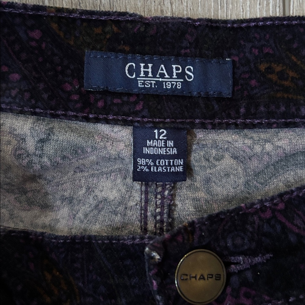 Chap’s Women's Gorgeous Velveteen Pants